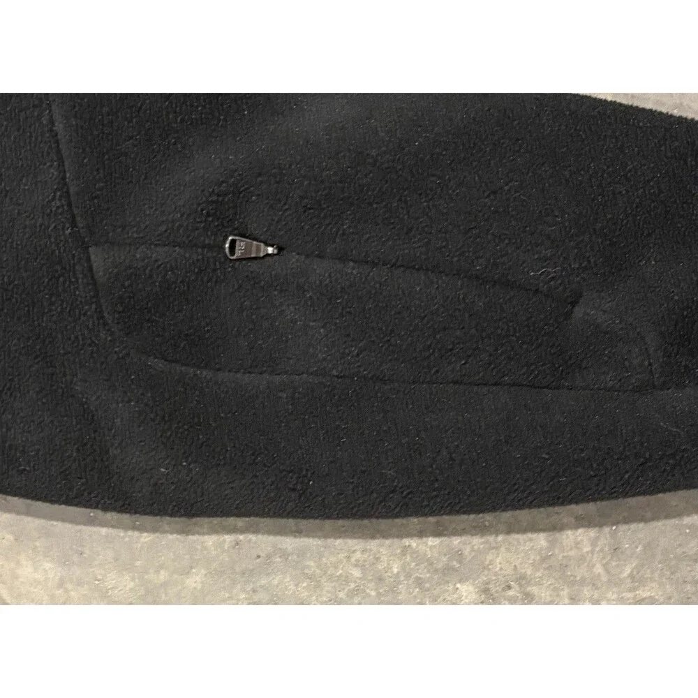 Polo Ralph Lauren Fleece Jacket Mens L Black Performance Full Zip Hidden Hood